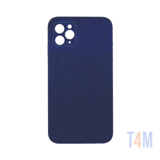 Capa de Silicone com Moldura de Câmera para Apple iPhone 11 Pro Max Azul